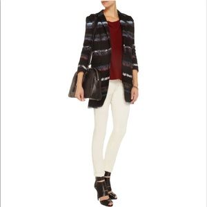 Rag & Bone Black Multicolor Tweed Coat Size S